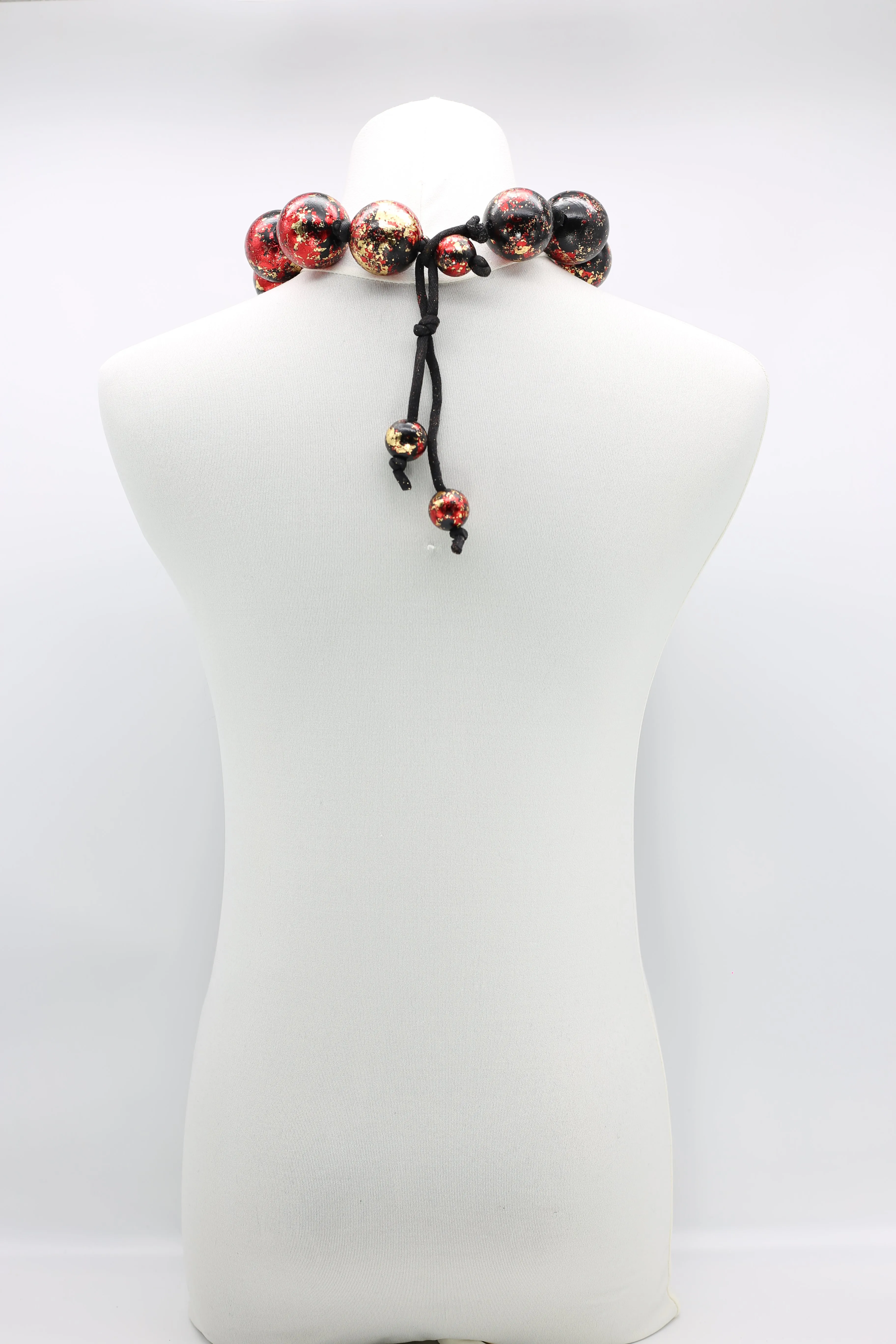 Giant Beads Necklaces - Hand gilded - Short