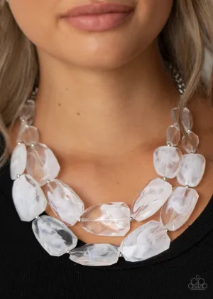 Gives Me Chills White Paparazzi Necklace