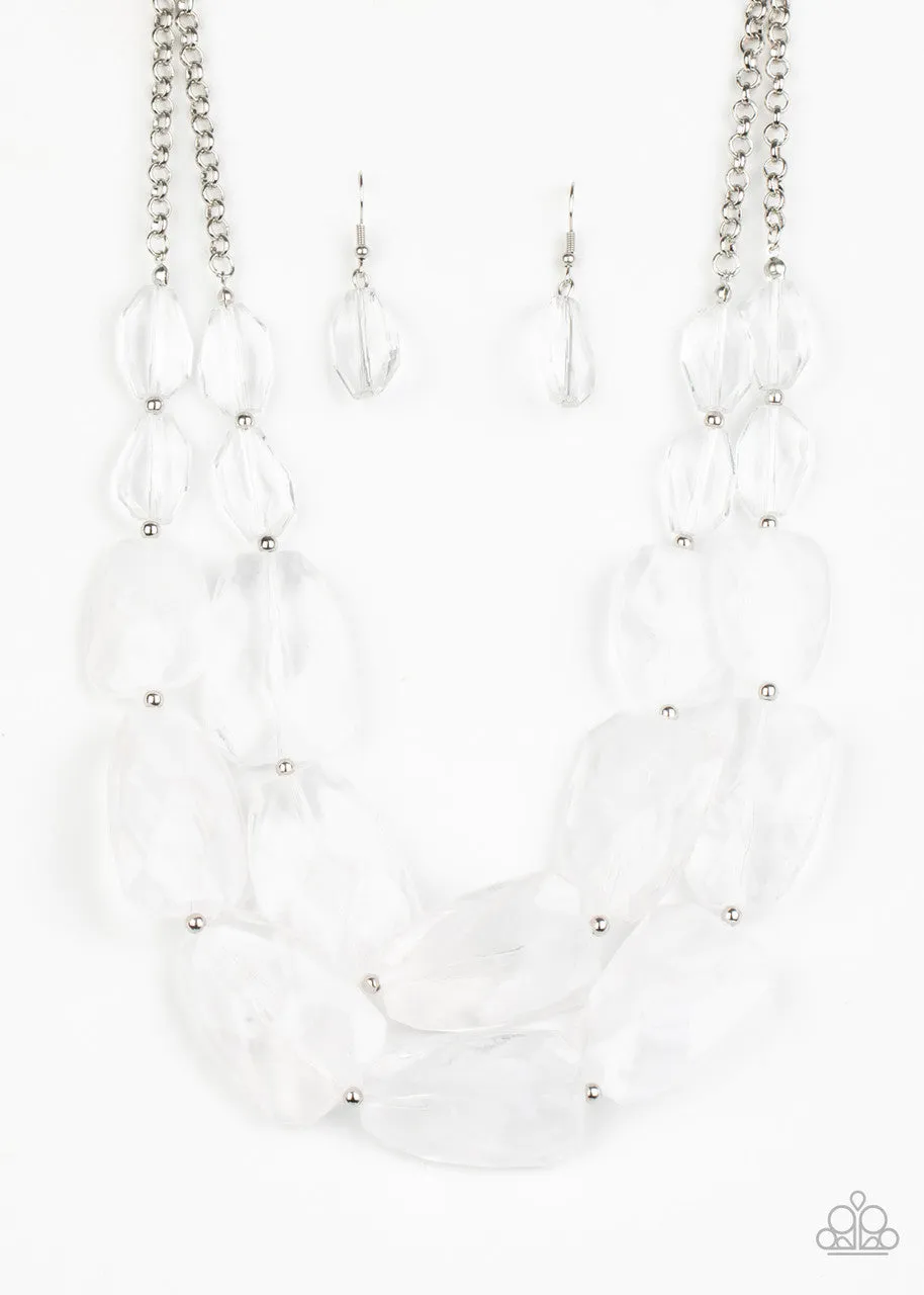 Gives Me Chills White Paparazzi Necklace