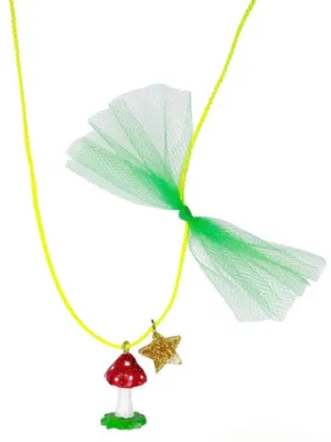 Glitter Mushroom Necklave