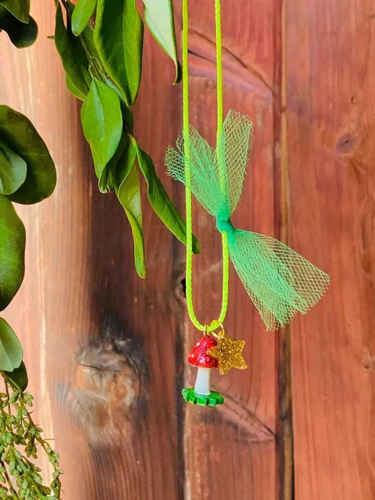 Glitter Mushroom Necklave