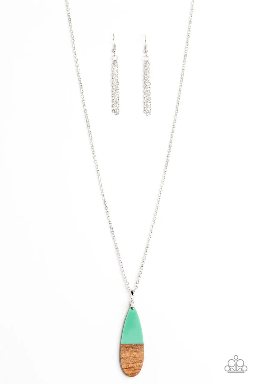 Going Overboard Green Paparazzi Necklace