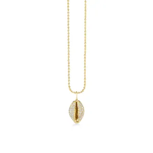 Gold & Diamond Cowrie Shell Charm