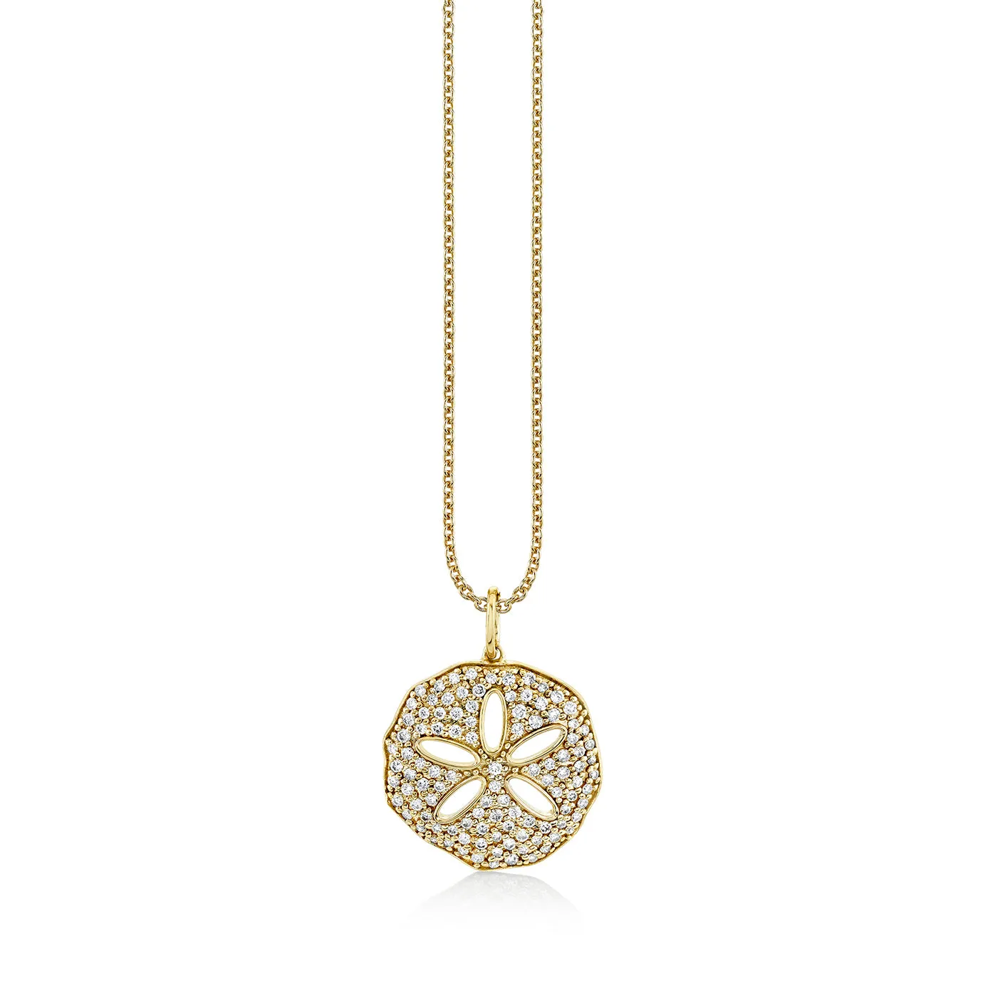 Gold & Diamond Large Sand Dollar Charm