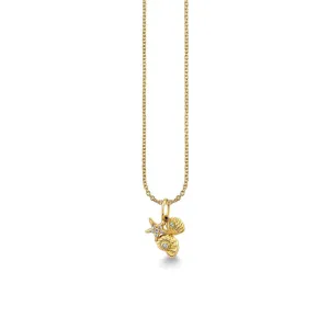 Gold & Diamond Shell Cluster Charm