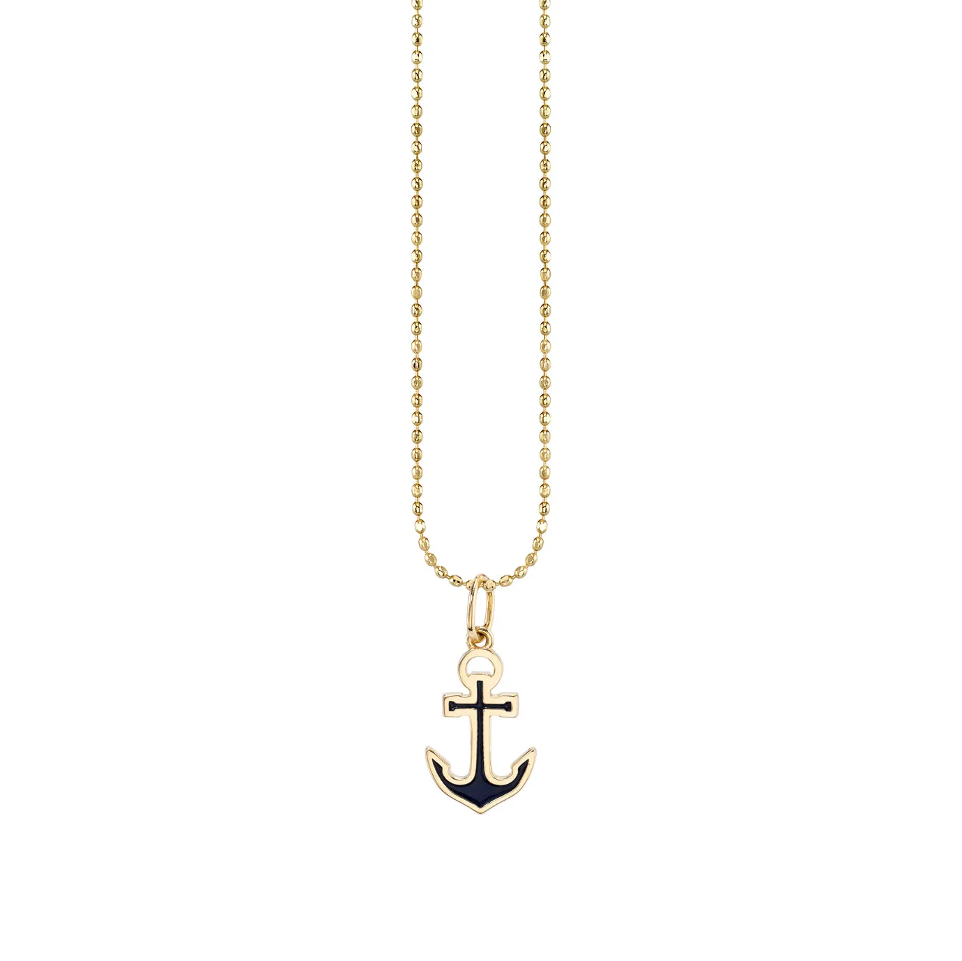 Gold & Enamel Anchor Charm