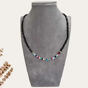 Gold Blue Eye Necklace