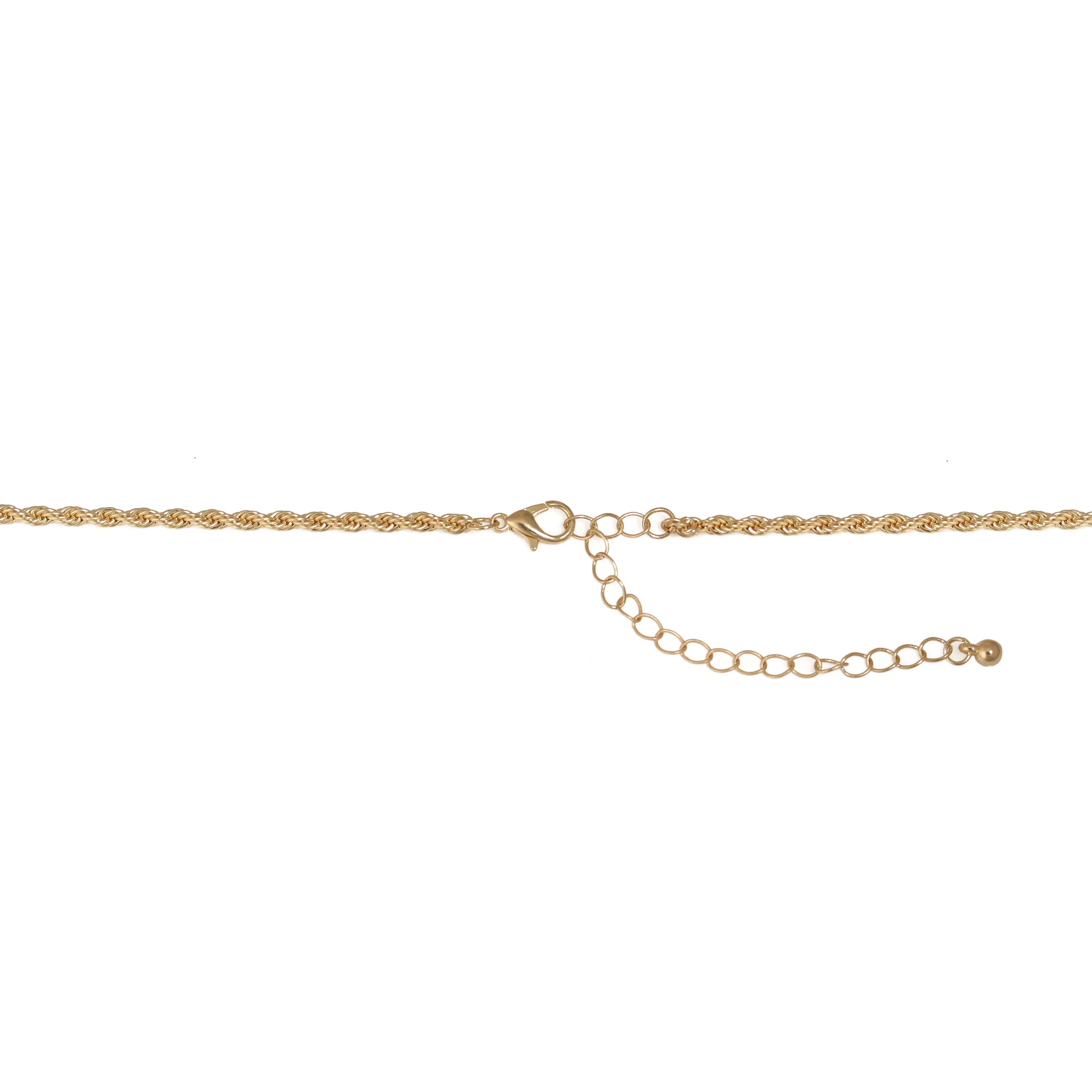 GOLD CRYSTAL BUTTERFLY PENDANT LONG CHAIN NECKLACE#SQGN-20212044GLD (EA5)