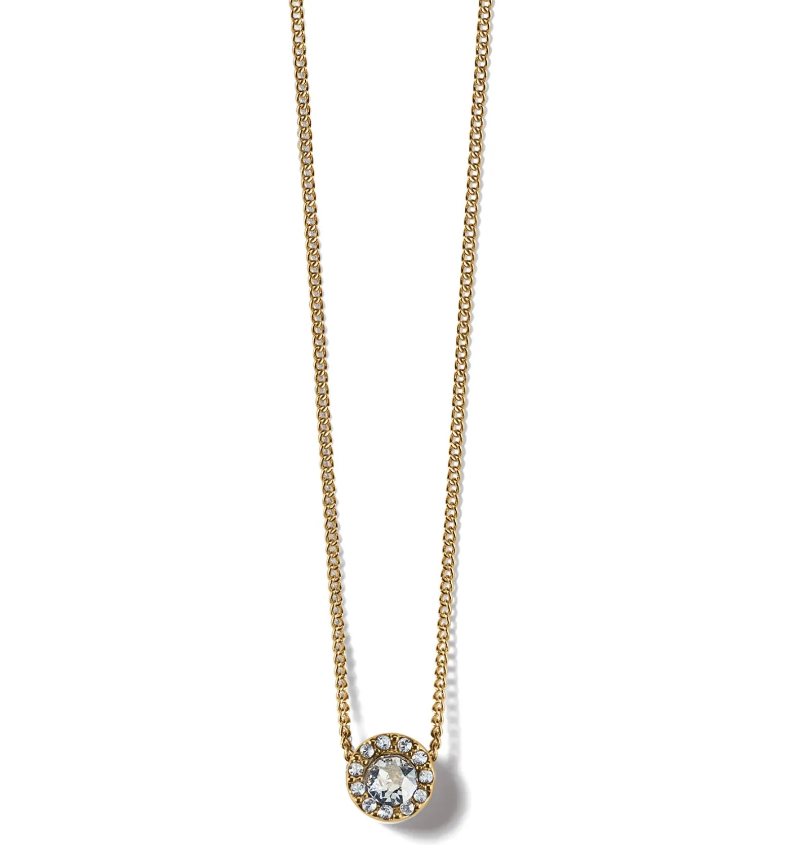 Gold Illumina Solitaire Necklace
