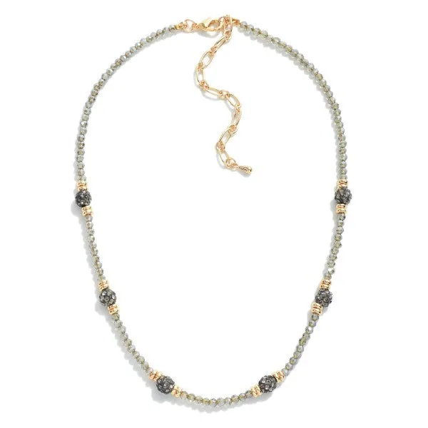 Gold Tone and Rhinestone Necklace
