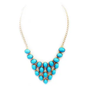 GOLD TURQUOISENECKLACE  #FW1403912 (ID24)