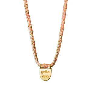 Gold Vermeil "Without Limits" Necklace on Flamingo Cotton Cord
