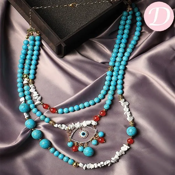 Golden Eye Necklace - Turquoise