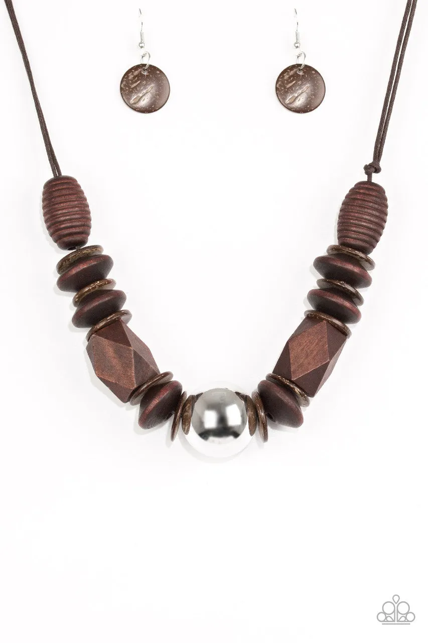 Grand Turks Getaway Brown Paparazzi Necklace