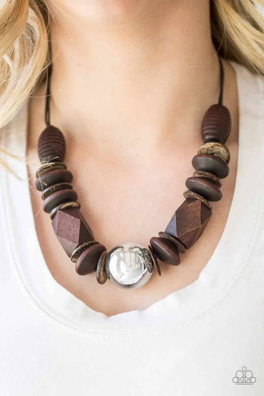 Grand Turks Getaway Brown Paparazzi Necklace