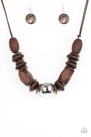Grand Turks Getaway Brown Paparazzi Necklace
