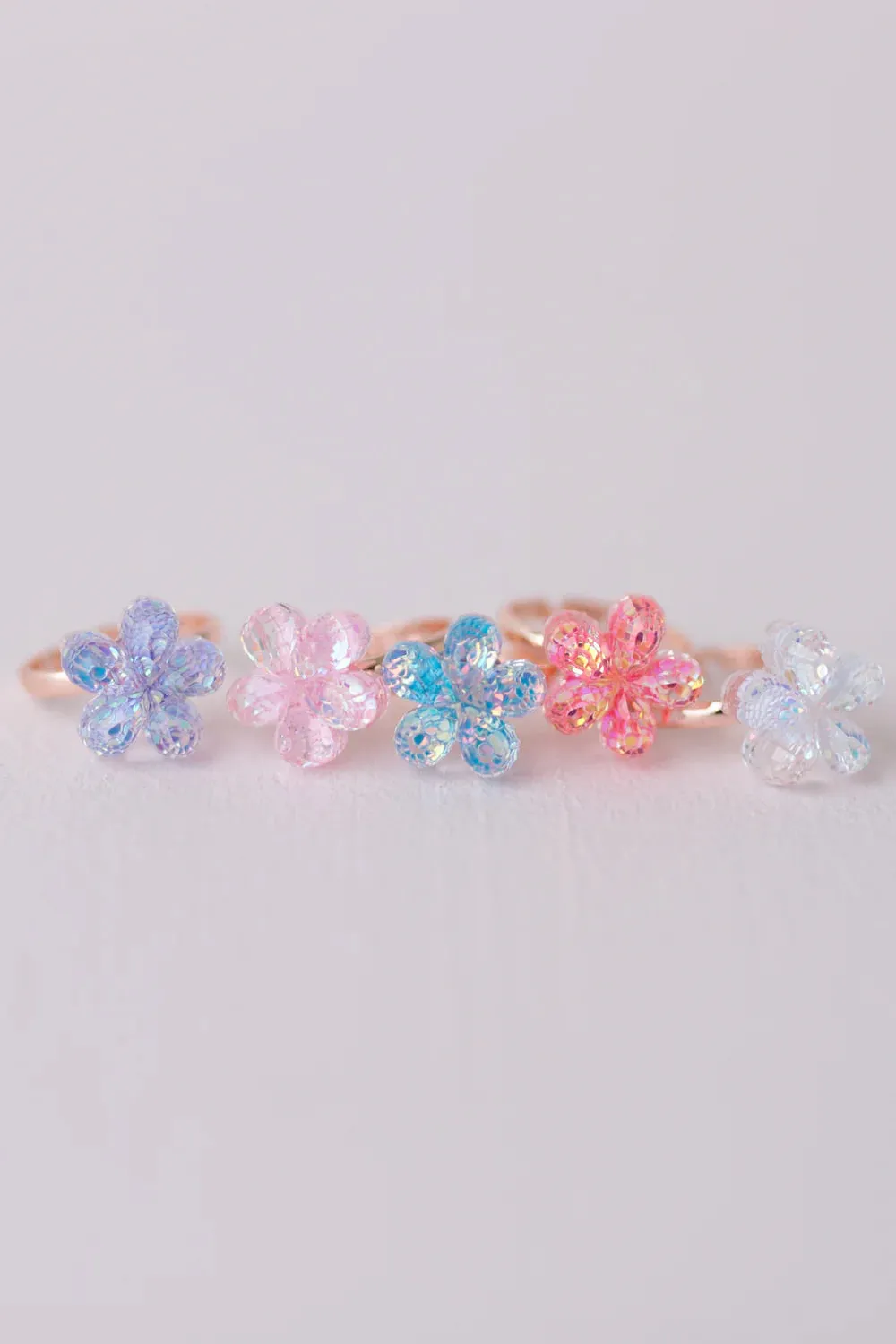 Great Pretenders Boutique Shimmer Flower Rings