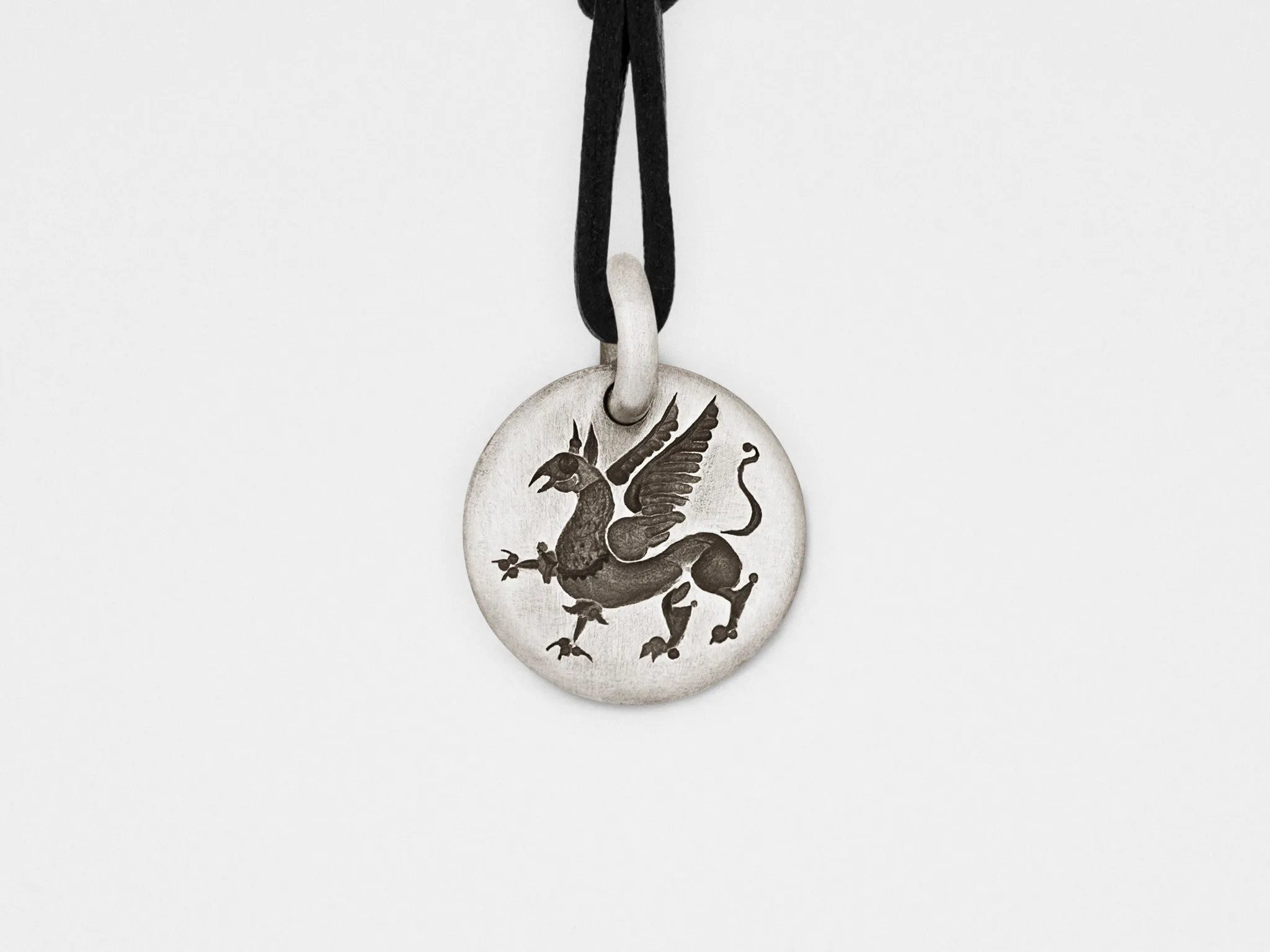 Griffin Charm Pendant in Sterling Silver