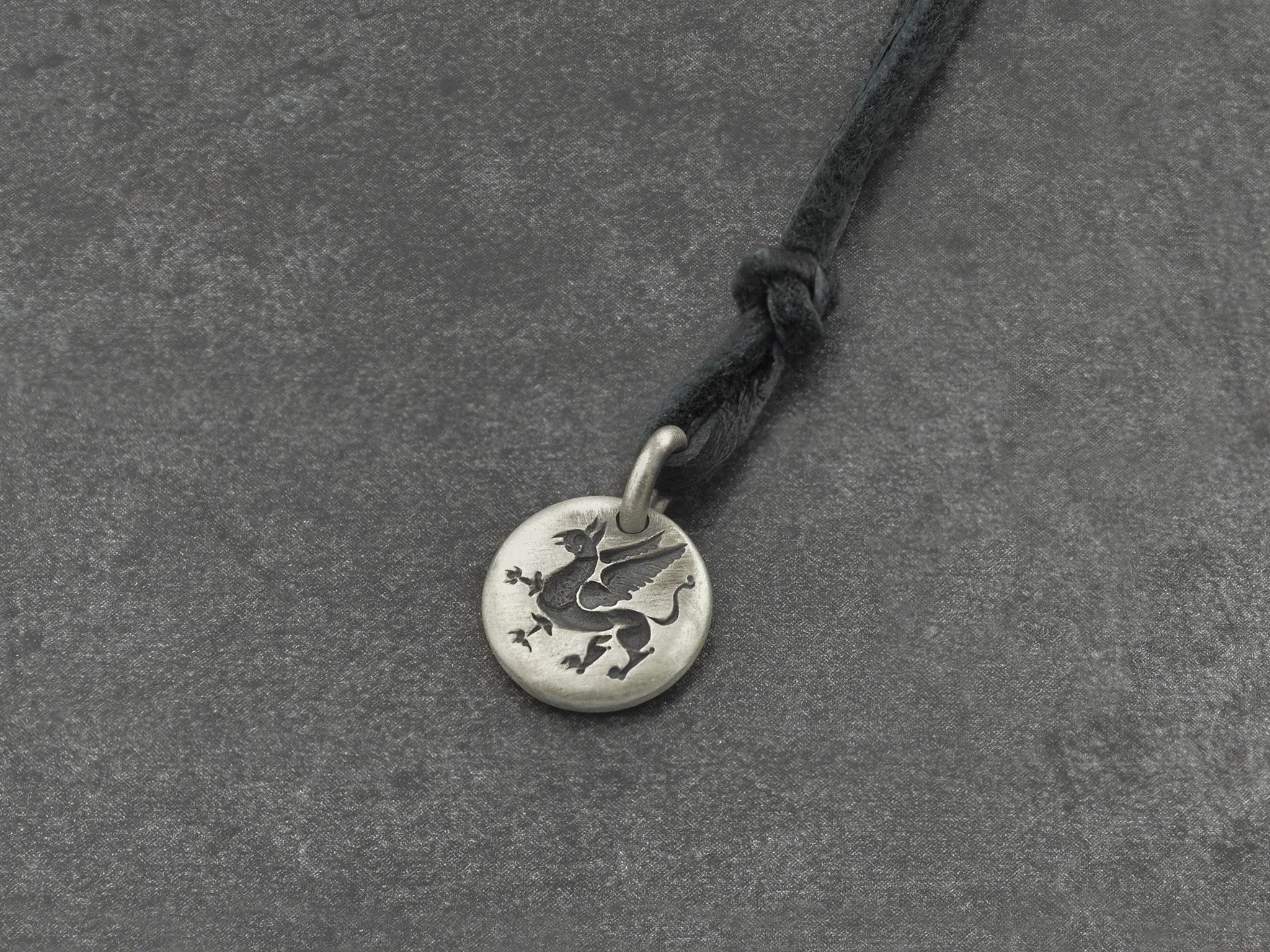 Griffin Charm Pendant in Sterling Silver
