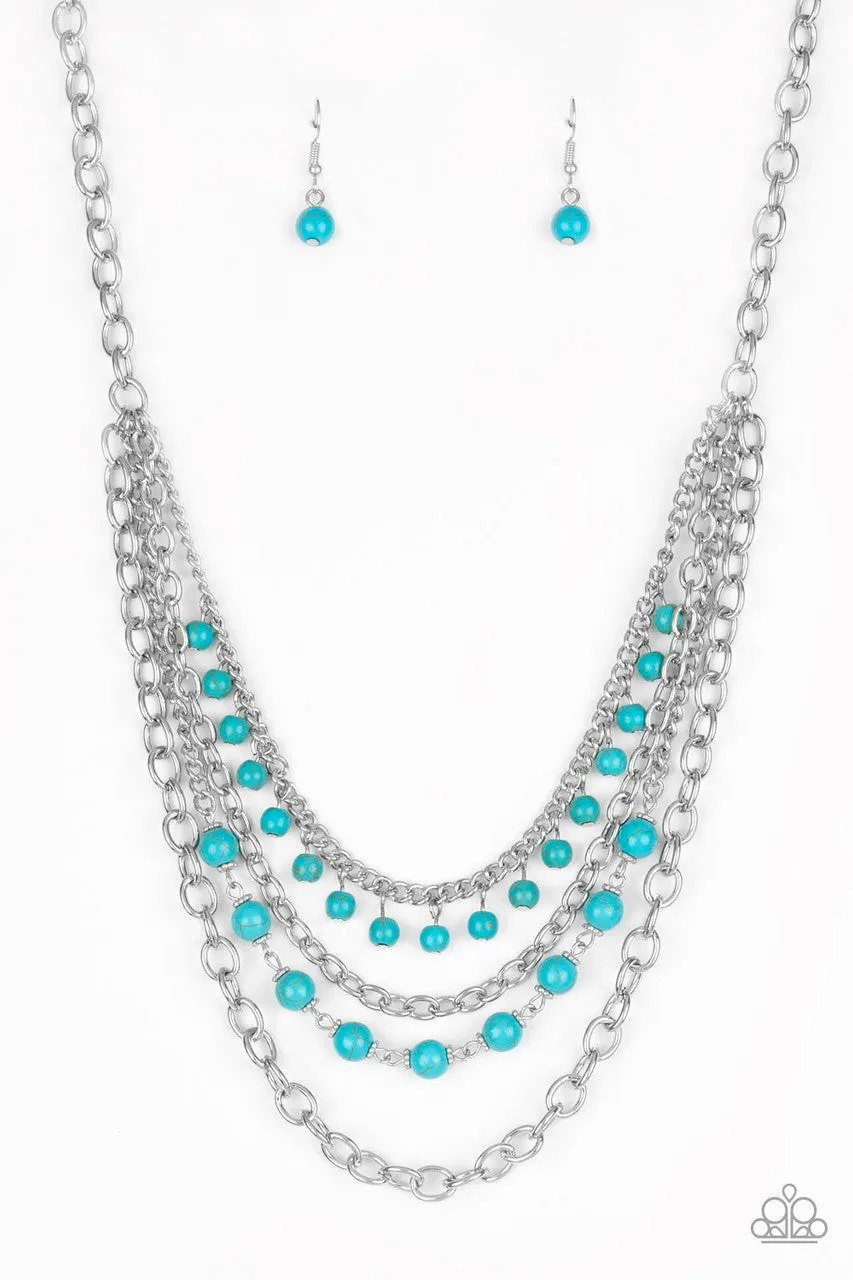 Ground Forces Blue Paparazzi Necklace