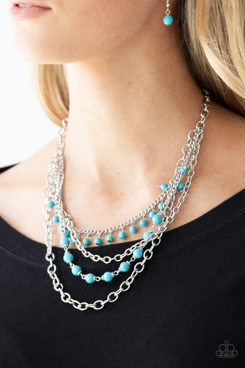 Ground Forces Blue Paparazzi Necklace