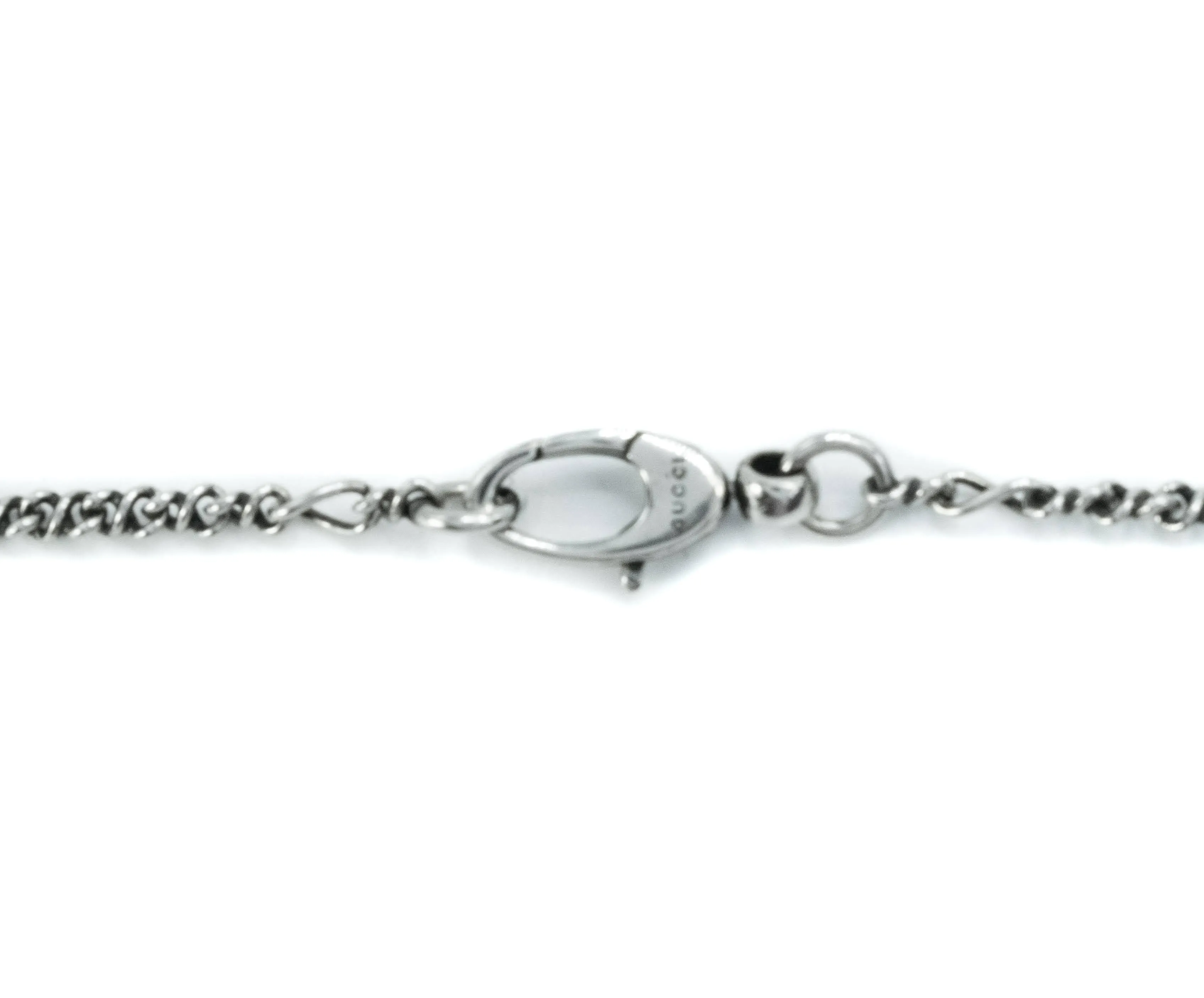 Gucci Lion Head Crystal Pendant Necklace
