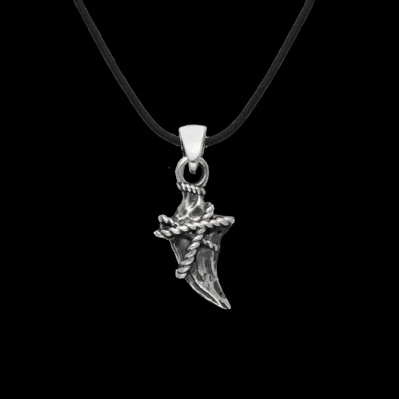 Handcrafted Canine Pendant Rope Sterling Silver Pendant