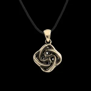 Handcrafted Celtic Knot Ornament Pagan Bronze Pendant