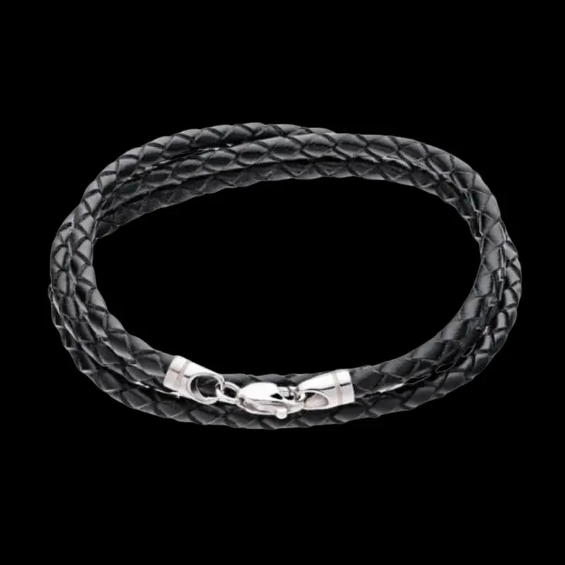 Handcrafted Mjolnir Size Extra Large Thor’s Hammer Sterling Silver Pendant   Braided leather cord