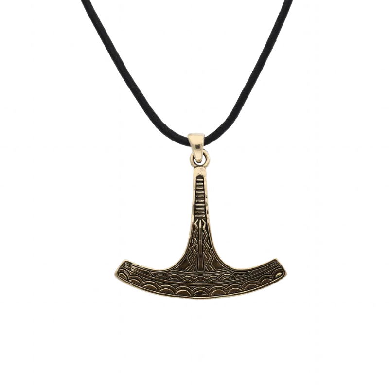 Handcrafted Ukko Thor's Hammer Mjolnir Bronze Pendant