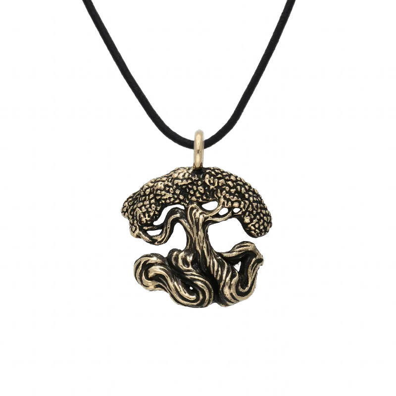 Handcrafted Yggdrasil World Tree Bronze Pendant