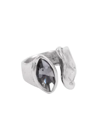 Handmade Crystal Brass Ring - 6834
