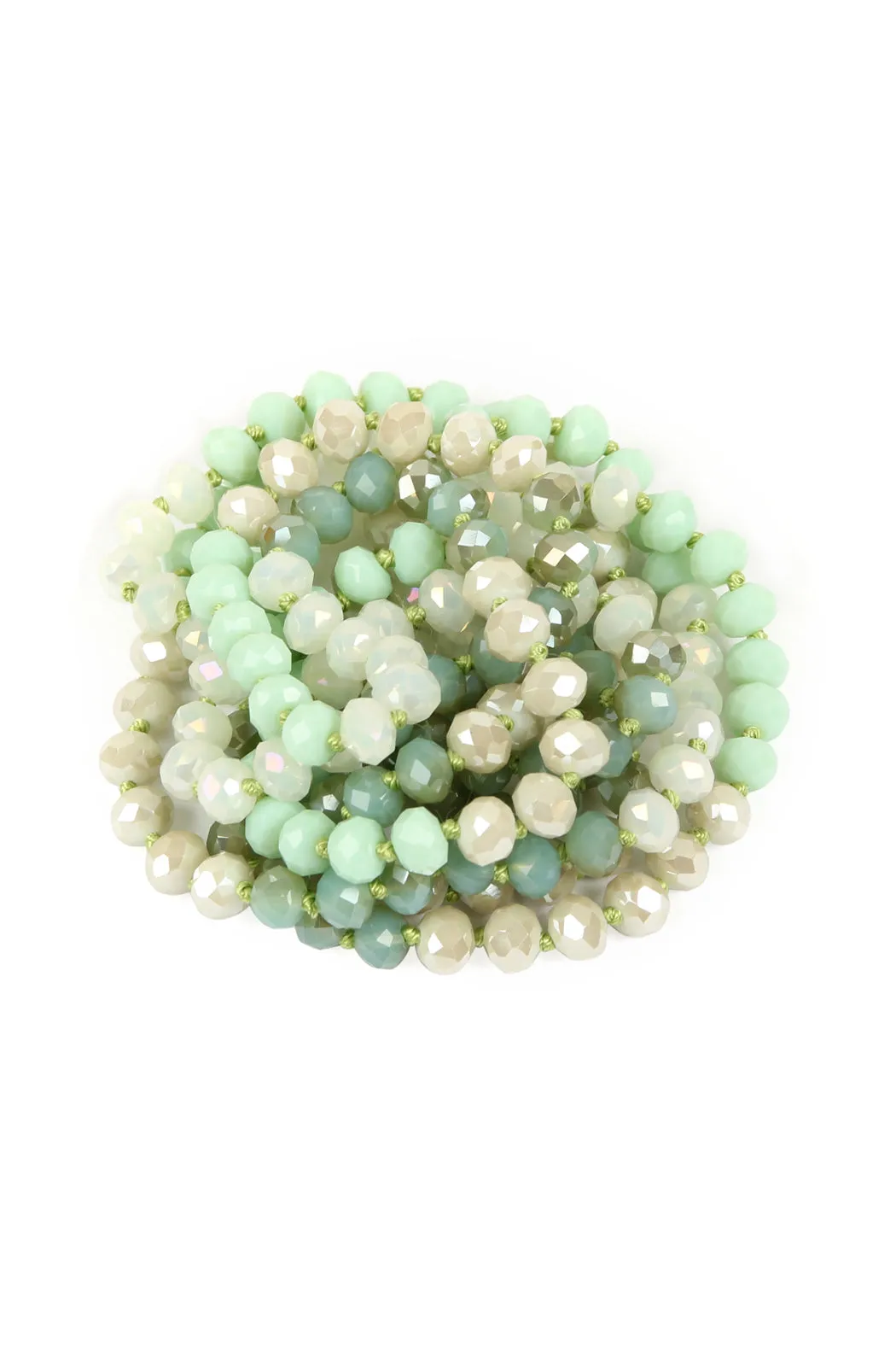 HDN2496 - MULTI TONE GLASS BEADS NECKLACE