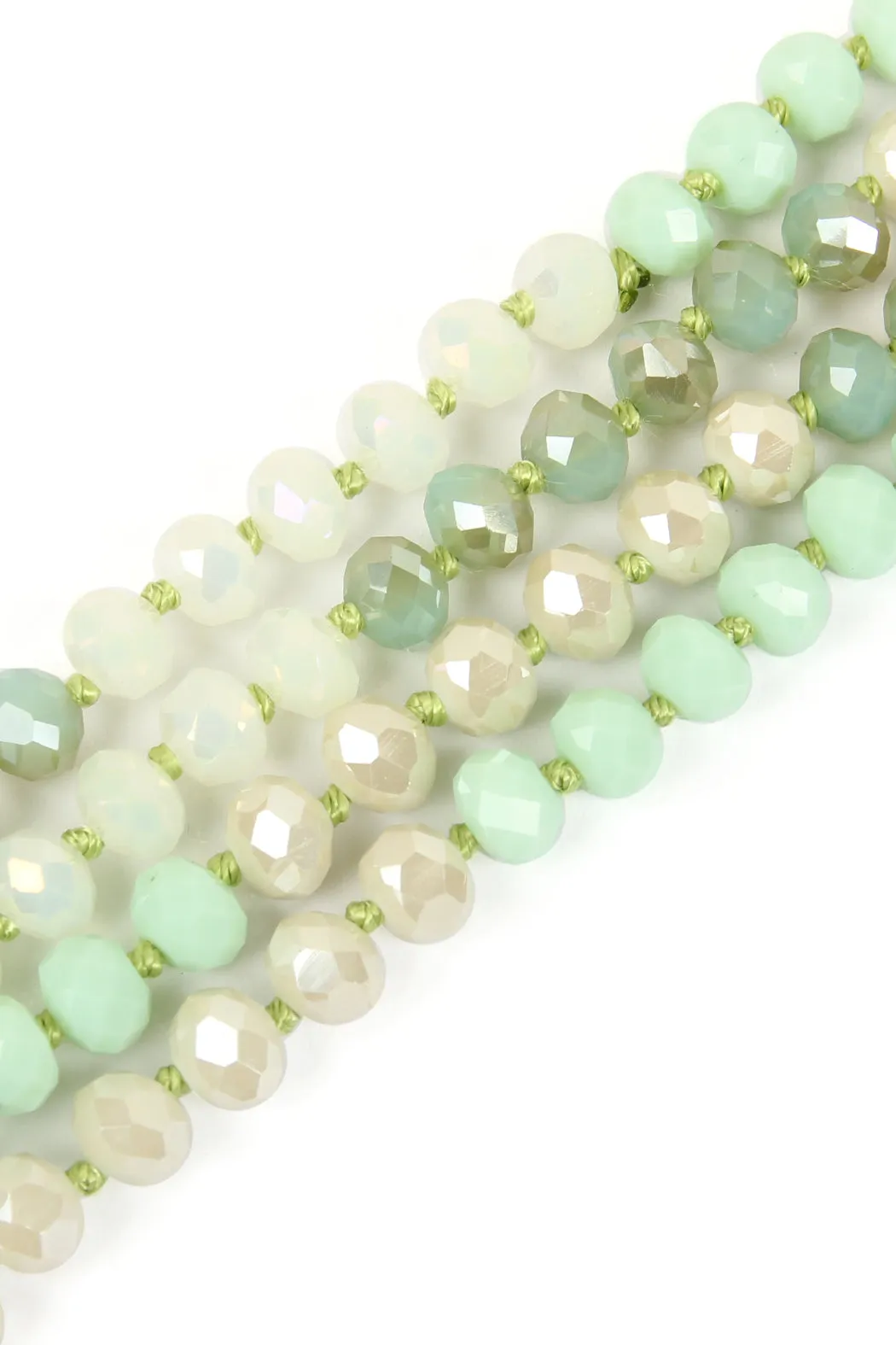 HDN2496 - MULTI TONE GLASS BEADS NECKLACE