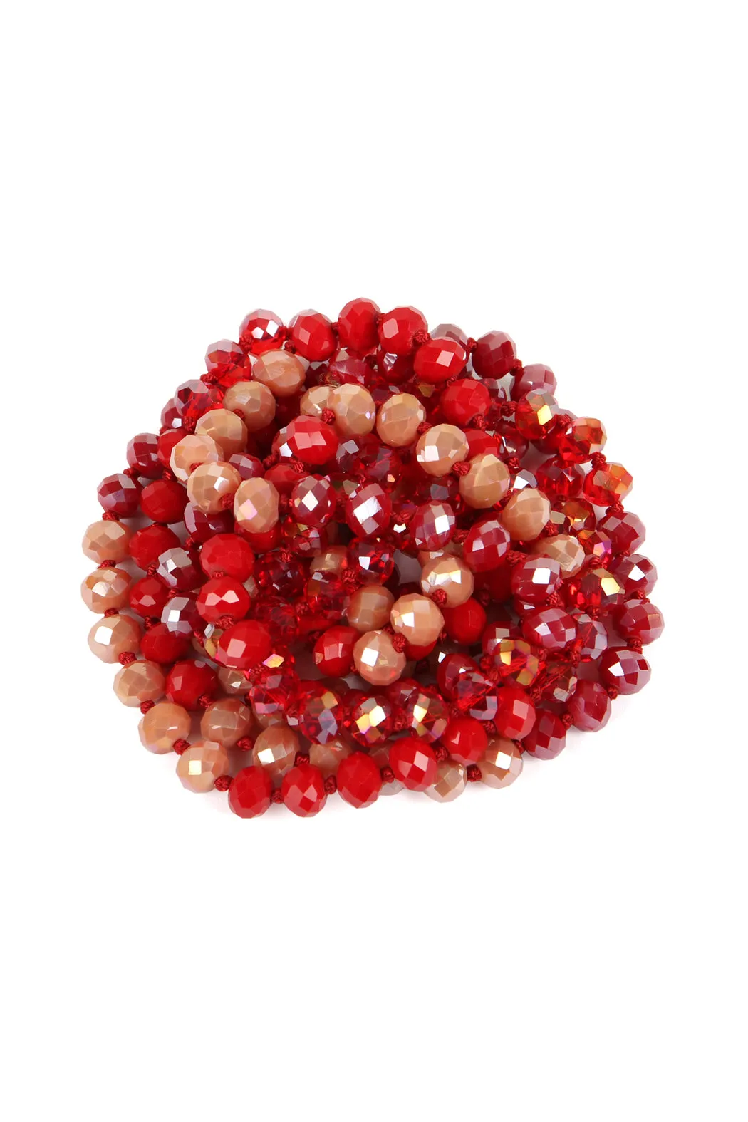 HDN2496 - MULTI TONE GLASS BEADS NECKLACE