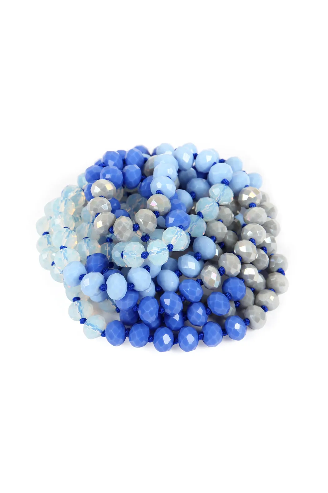 HDN2496 - MULTI TONE GLASS BEADS NECKLACE