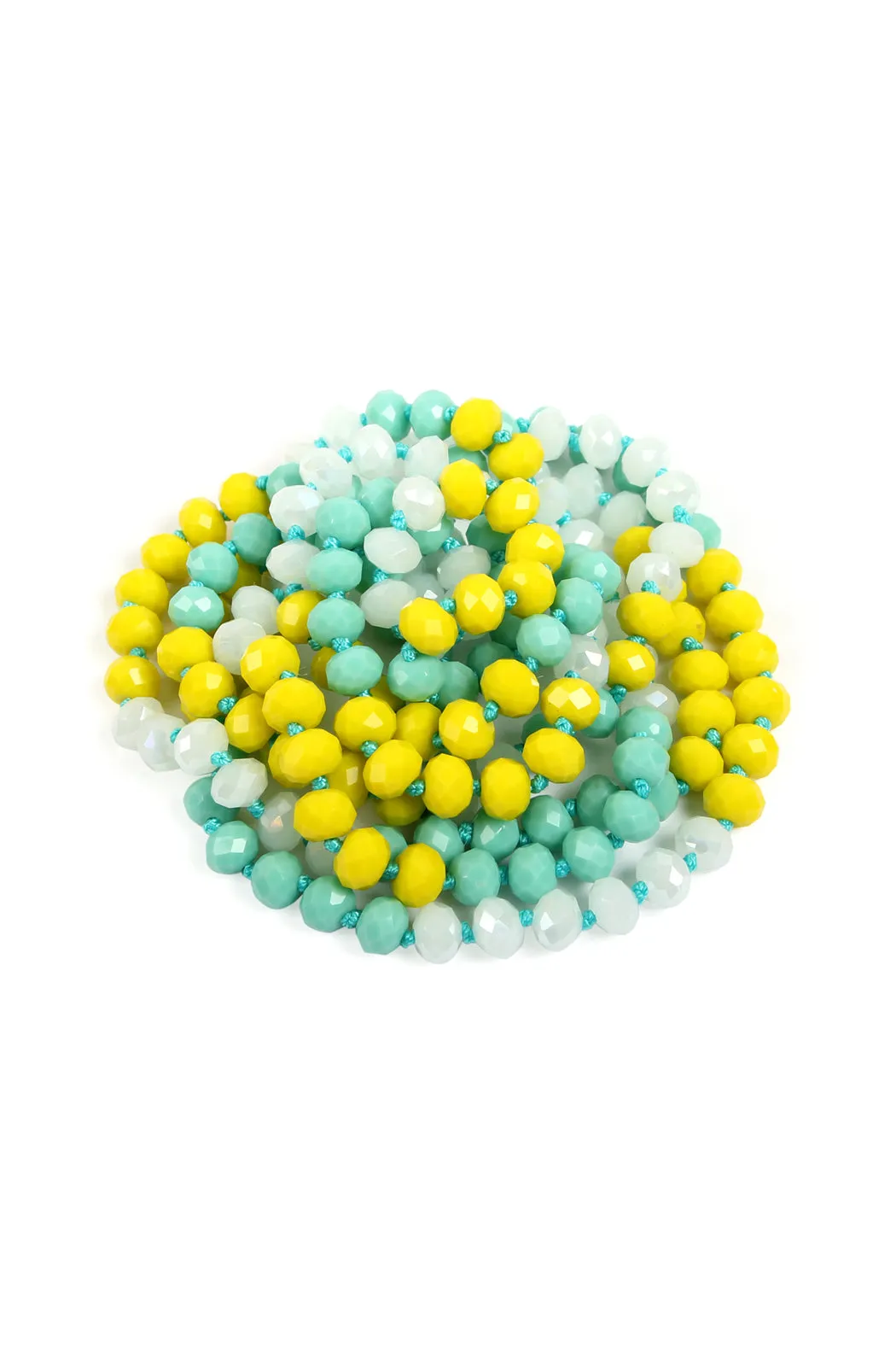 HDN2496 - MULTI TONE GLASS BEADS NECKLACE