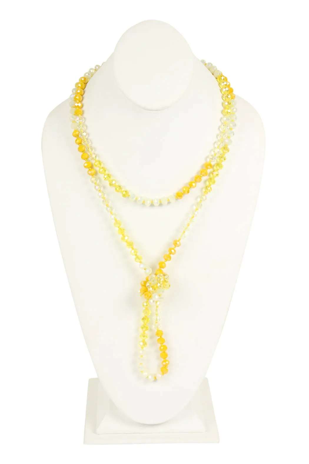 HDN2496 - MULTI TONE GLASS BEADS NECKLACE