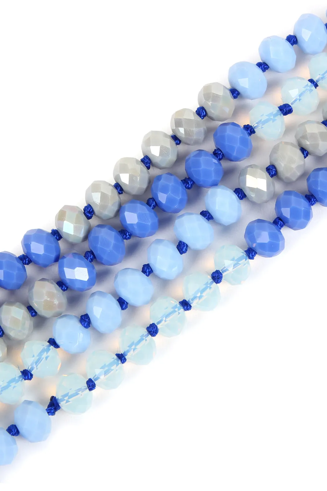HDN2496 - MULTI TONE GLASS BEADS NECKLACE
