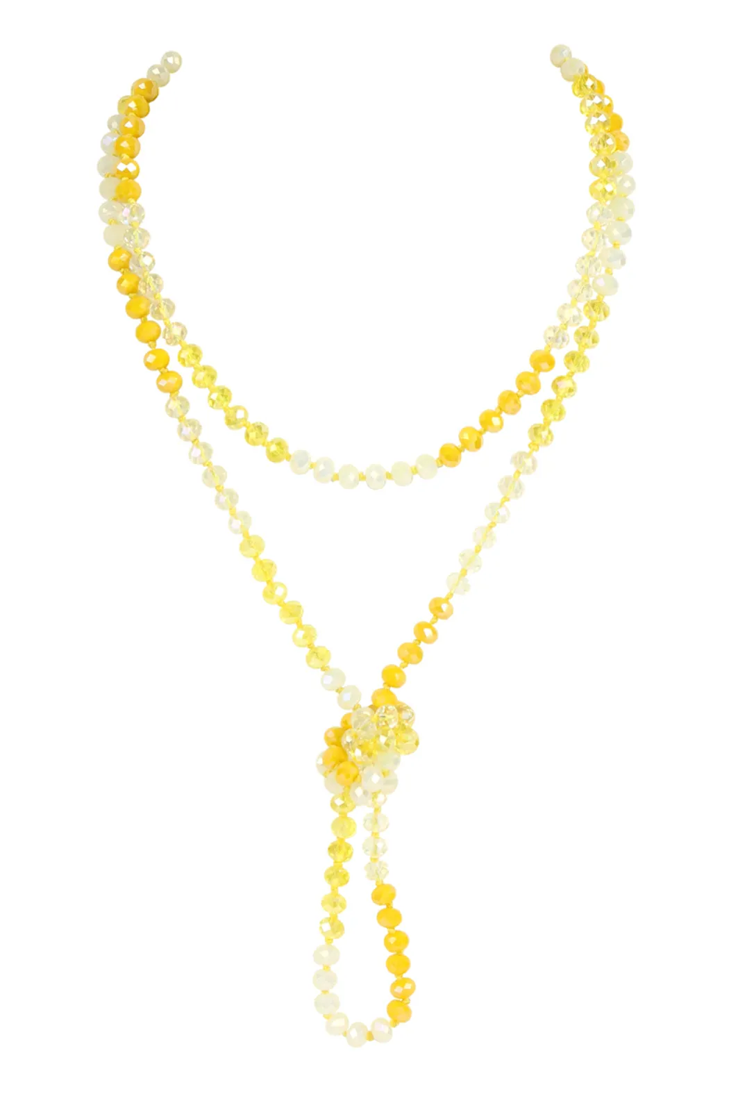 HDN2496 - MULTI TONE GLASS BEADS NECKLACE