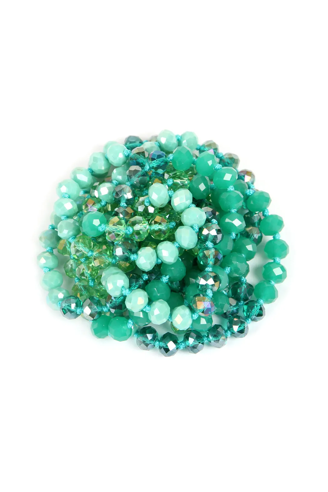 HDN2496 - MULTI TONE GLASS BEADS NECKLACE