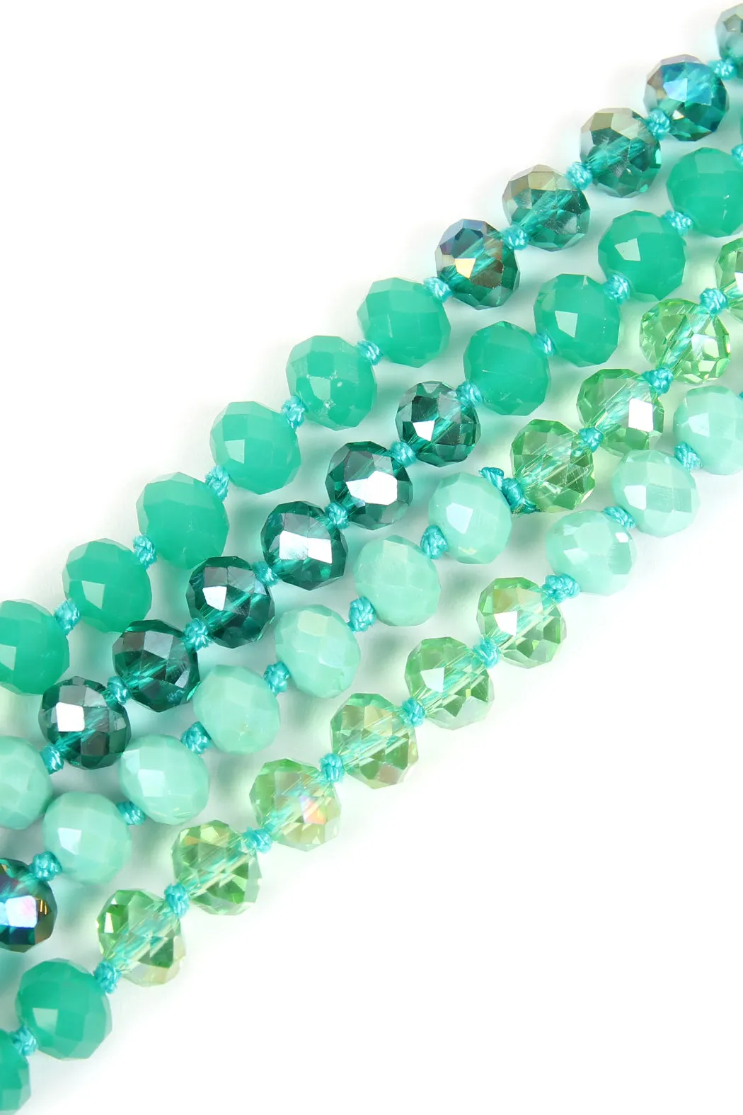 HDN2496 - MULTI TONE GLASS BEADS NECKLACE