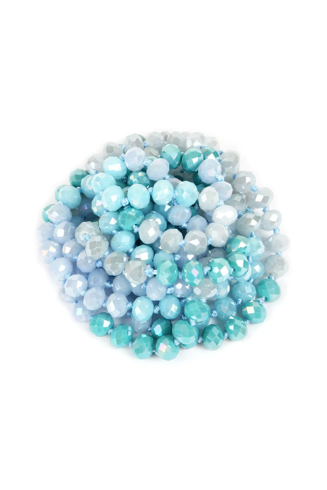 HDN2496 - MULTI TONE GLASS BEADS NECKLACE