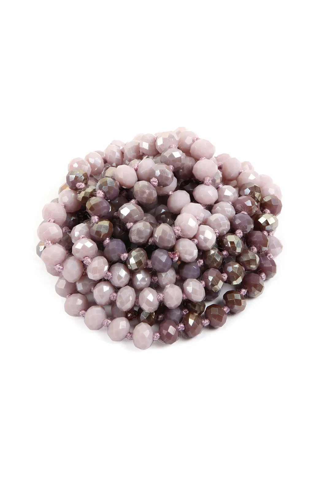 HDN2496 - MULTI TONE GLASS BEADS NECKLACE