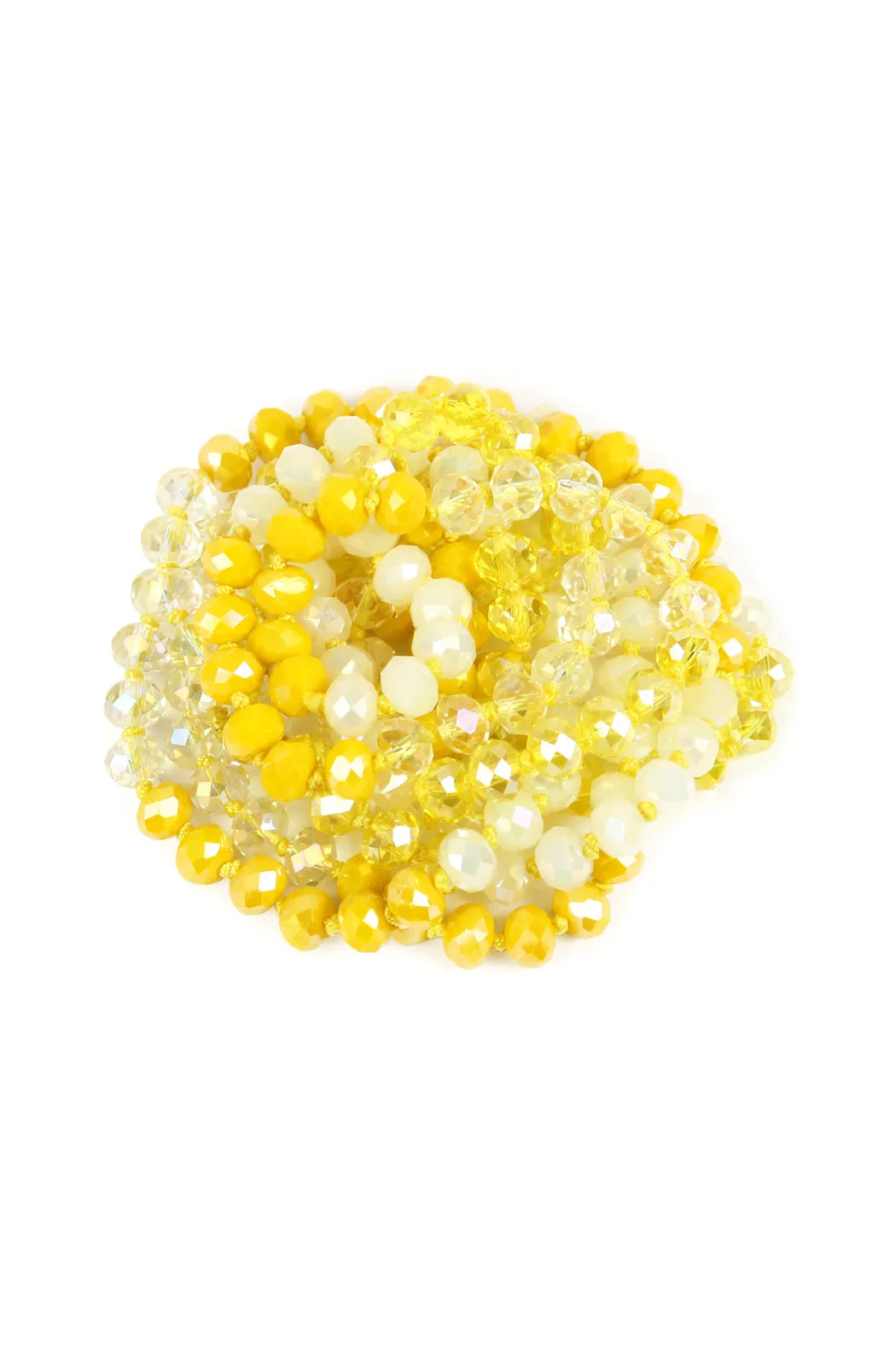 HDN2496 - MULTI TONE GLASS BEADS NECKLACE