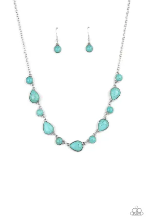 Heavenly Teardrops - Blue (Turquoise) Necklace