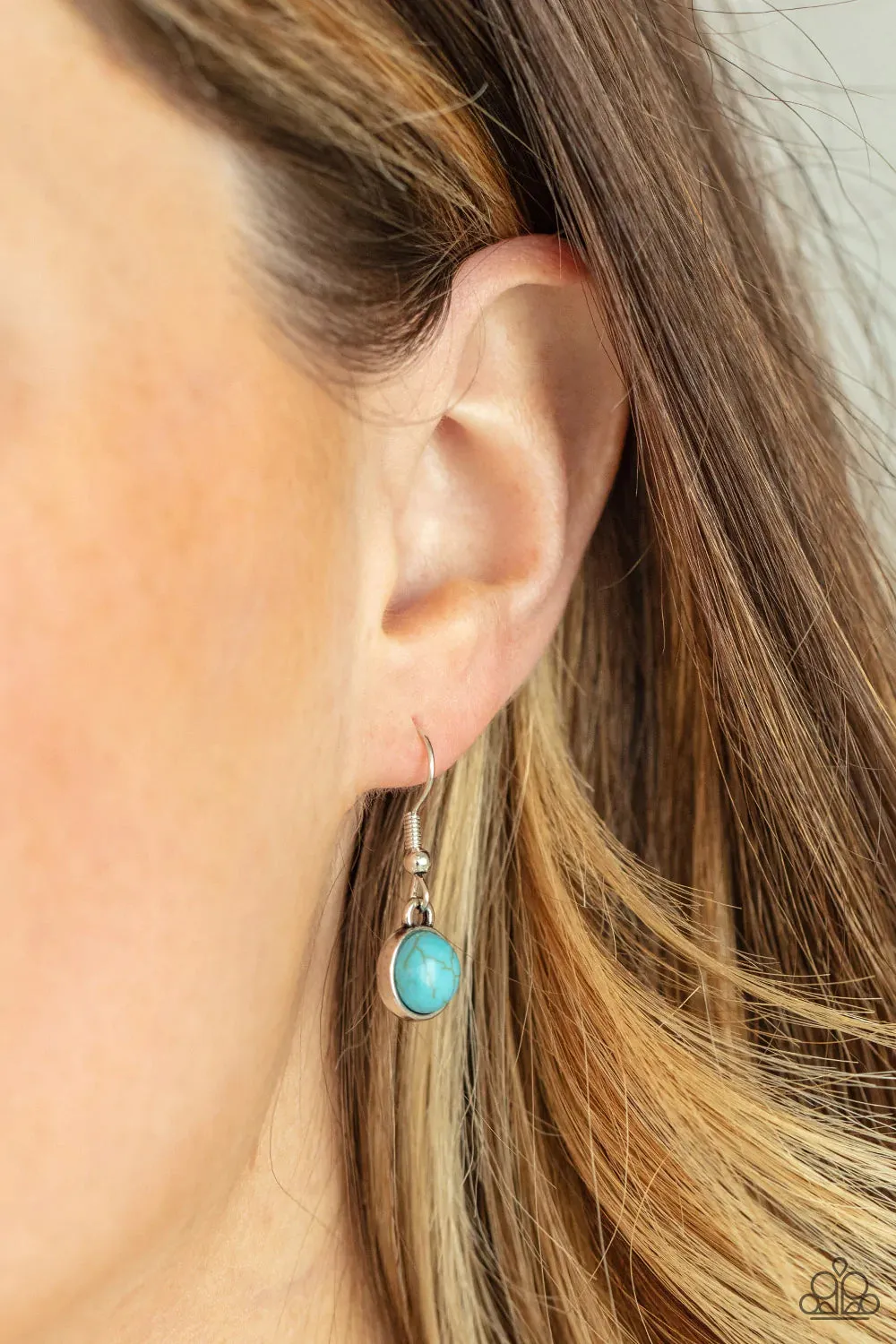 Heavenly Teardrops - Blue (Turquoise) Necklace