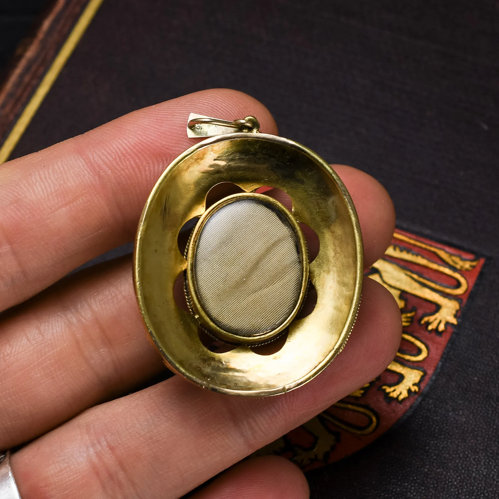High Victorian Pavé Turquoise Dome Locket