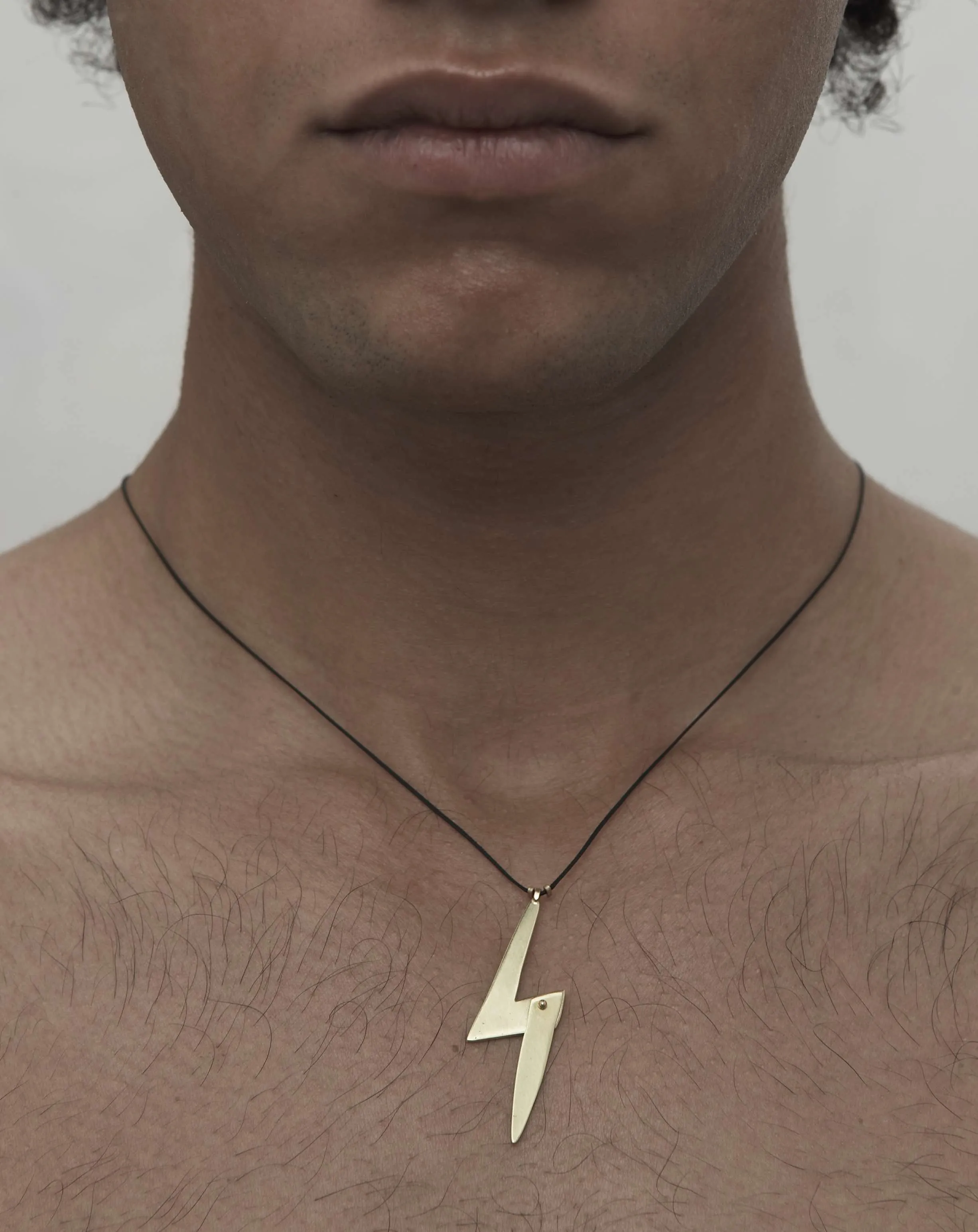 Hinged Lightning Bolt, 19k Gold
