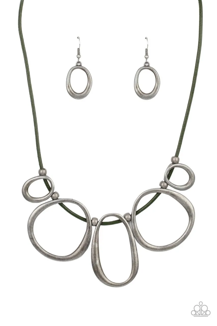 Historical Hipster Green Paparazzi Necklace